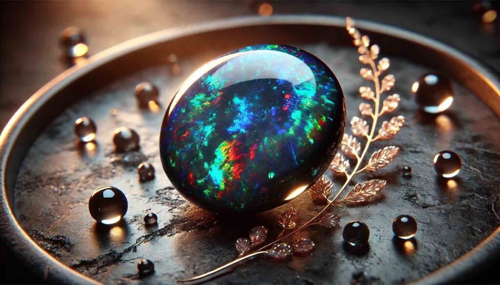 Opal birthstone - black opal
