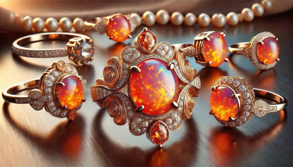 Opal birthstone - fire opal